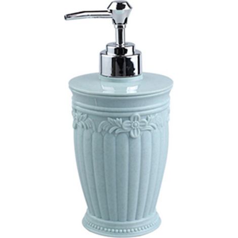 Eleganter manueller 400-ml-Druckseifenspender für Seife/Shampoo, für Zuhause/Hotel/Büro (Typ Nr. 2 - PP-Kunststoff, rosa oder blau) (1/2)