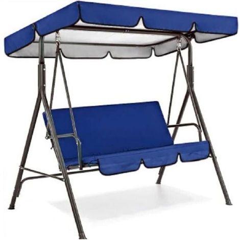 Ensemble de remplacement pour balancelle - ZOR® - Housse siège 164 cm - Tissu Oxford 210D - Imperméable - Bleu (1/4)