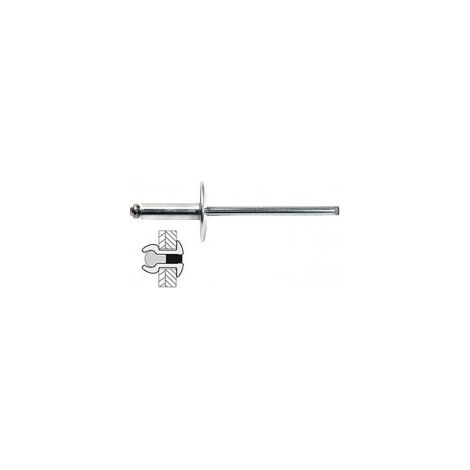 TECHMAN 25 rivets alu / acier à tête large Ø 4,8 x 25 mm (1/2)