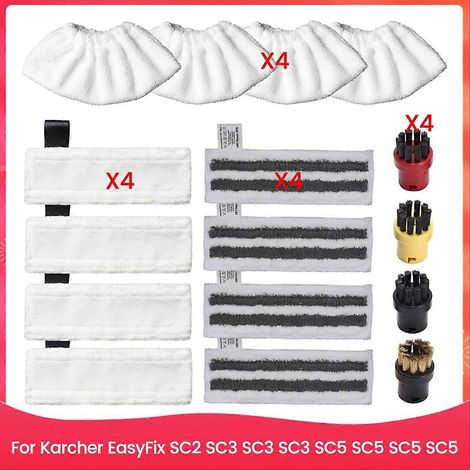 16 lingettes microfibre de rechange pour balai, lot de 16, accessoires de nettoyage, chiffons réutilisables, adaptées au nettoyage des sols, kit complet, doux et absorbants, remplacement facile pour v (1/5)