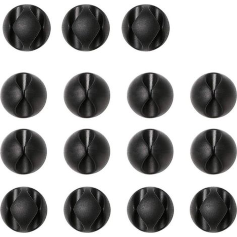 15pcs Clips Câble, Rangements de câbles et serre-câbles, Maintient et Cache-câbles pour Fils Electriques, Câbles de Charge, Chargeurs de Téléphones Cellulaires, Câbles Audio (1/5)