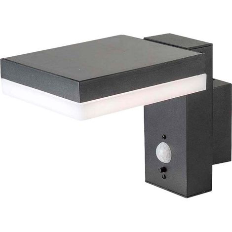 v-tac VT-1147 luz de pared solar negra diseño rectangular (1/3)