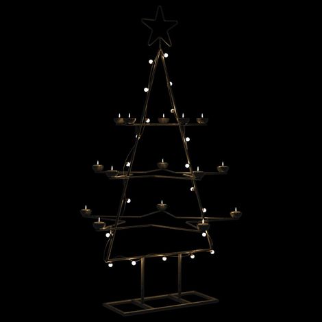 Metall-Weihnachtsbaum zum Dekorieren Schwarz 105 cm vidaXL (1/5)