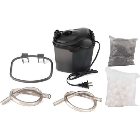 1 filtre externe pour aquarium, en ABS, avec coton biochimique, anneau céramique et charbon actif, 220 V (1/5)