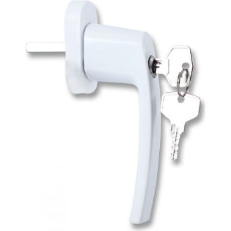 Lntyq 4PCS Poignées de Fenêtre Verrouillable à Clé en Aluminium Blanc Poignée de Porte de Balcon Windows avec 8 PCS Vis et 8 PCS Clés Convient à Toutes Les Fenêtres et Portes de Balcon Courantes