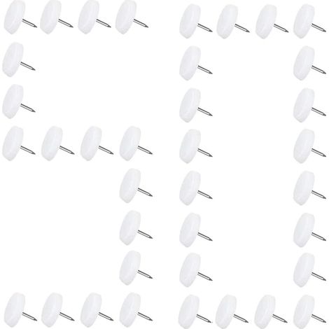 Patins de pieds en téflon à clouer avec vis, pour meubles, diamètre 20 mm, ZQKLA (1/5)