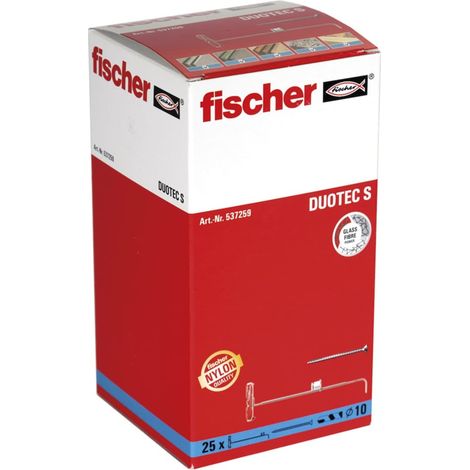 Cheville de serrage Duotec 10 S avec vis POUR plaques de plâtre - 0,3 STO - FC 537259