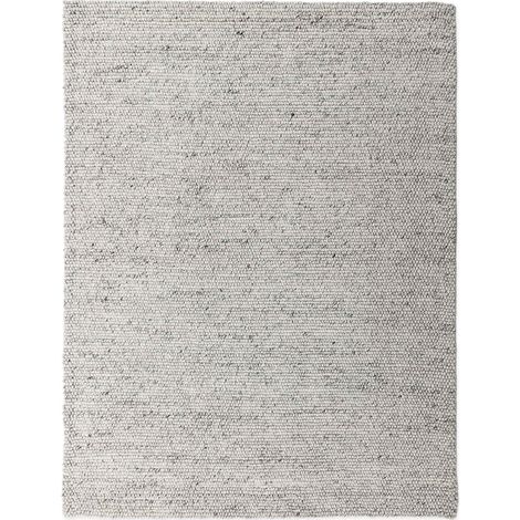 Tapis en laine tricotée main gris - Gris