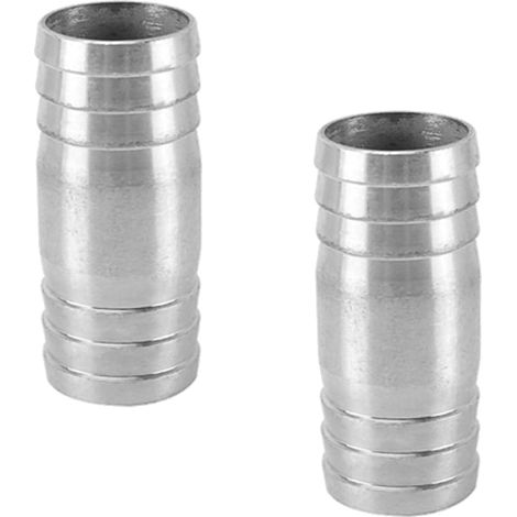 (Pack of 2) 28mm Stainless Steel Straight Hose Connector,2 Way Hose Connector for Drain Hose (1/5)