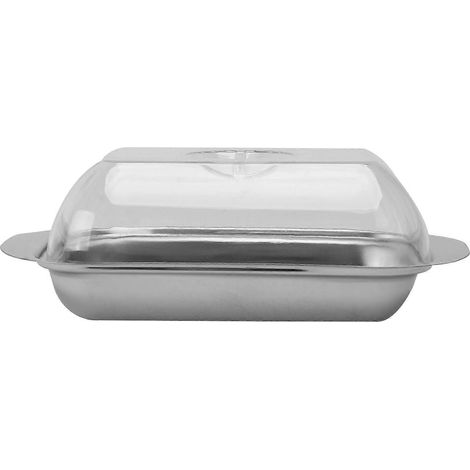 Assiette à beurre en acier inoxydable, lot de 2, pour le rangement de la cuisine (1/5)