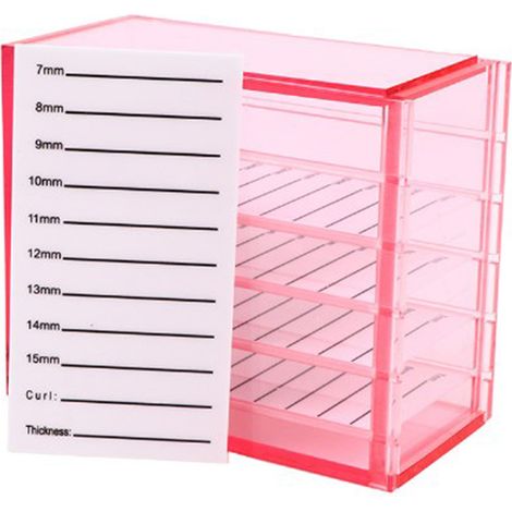 5-lagige Aufbewahrungsbox für Wimpernverlängerungen, staubdicht, hohes Fassungsvermögen, transparente Acrylbox zur Aufbewahrung von Wimpernverlängerungen (1/5)