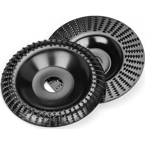 2 Pièces Disques Bois pour Meuleuse Angle Ø 125 mm x 22mm, Meuleuse à Bois Rapide Couper et Disques Abrasifs pour Meuleuse d'angle, Polissage, Sculpture, Ponçage (1/3)