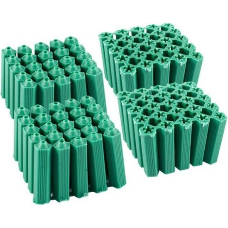 Cheville Plastique - 6 mm x 28 mm - Pour Vis 3,5 à 5,5 mm - Fixation Murale Bois Plâtre - 100 Pièces (1/4)