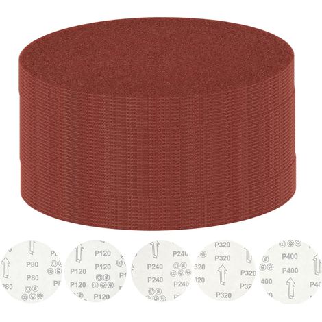 40 Pièces Disques Abrasifs 125 Mm(5 Pouces),papier À Poncer en Filet Céramique,grain Mixte 80 À 320 Sans Poussière Meulage SEC Et Humide Pour Ponceuse Orbitale Bois Métal Mur Auto (1/5)
