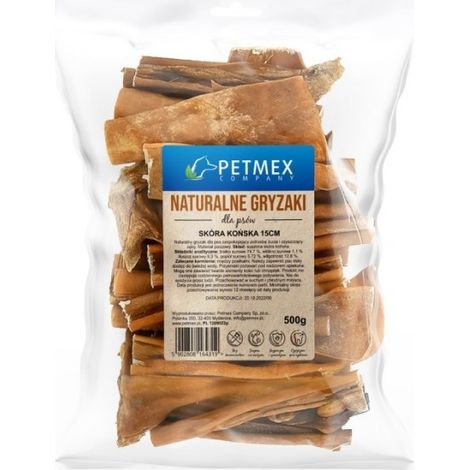 Delizioso snack da masticare naturale per cani: pelle di cavallo essiccata Petmex, 15 cm, 500 g