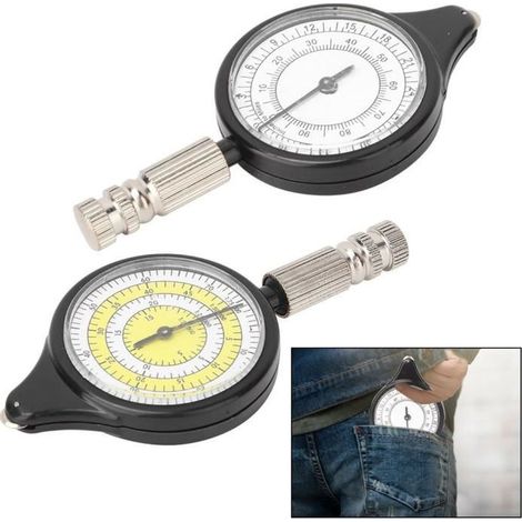 Curvimètre - LX-3 - Métal - Portable - Idéal pour randonnée et camping