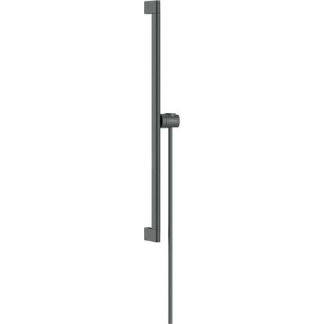 Hansgrohe Unica Brausestange S Puro 65cm, Easy Slide Handbrausehalter, Isiflex Brauseschlauch 160cm, Brushed Black Chrome (1/2)