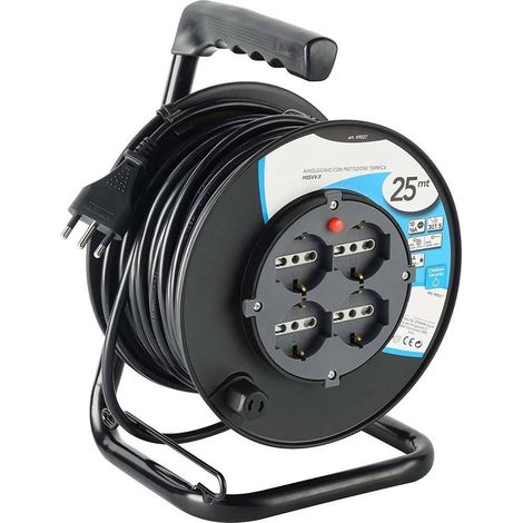 Electrical Programme 25 Mt Avvolgicavo 4 Schuko Polivalenti Spina 16a (1/4)