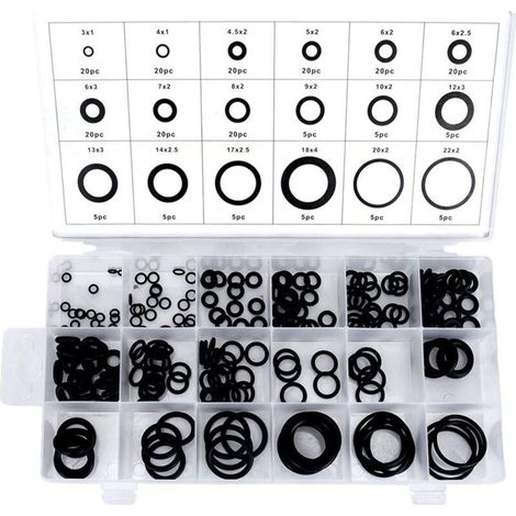 Lot de 225 joints toriques - Assortiment de 18 tailles différentes - 3-22 mm (1/5)