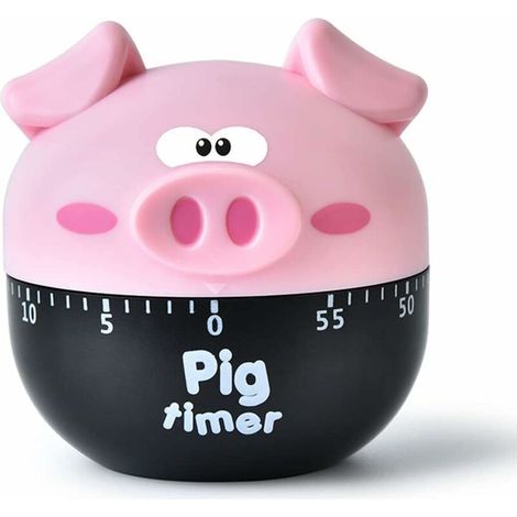Minuteurs 60 Minutes Minuteurs Mécaniques Horloge de Cuisine Horloge de Cuisine Alarme Forte Compteurs(Cochon) (1/5)