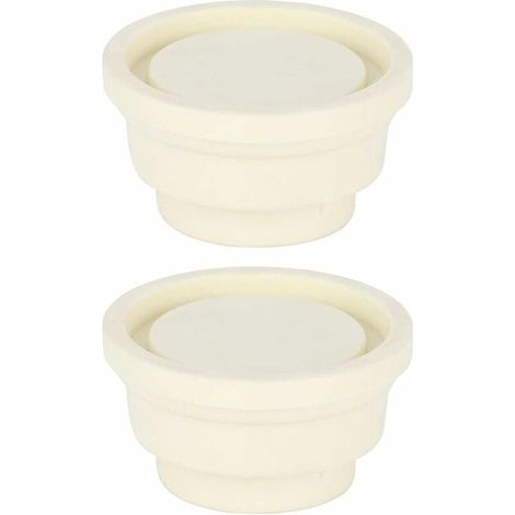 Tampon D'échelle De Piscine 2 Pièces Embouts D'échelle pour Piscine Creusée Ensemble De Pare-Chocs en Caoutchouc Blanc pour Échelles De Piscine, Pièces De Rechange Universelles (1/5)