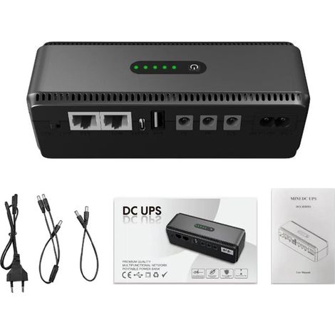 Router 5V 9V 12V, terminale di rete ottica, switch, controllo accessi, telecamera, backup per telefono cellulare, alimentatore di emergenza UPS CC. (1/4)