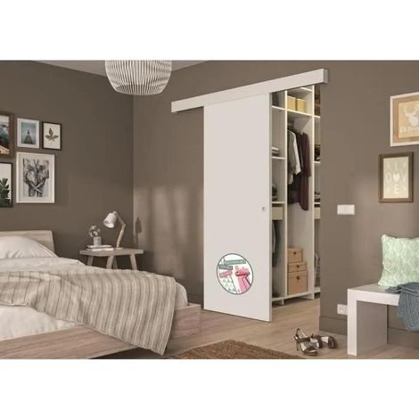 Optimum Schiebetürset Weiß 204x83 cm