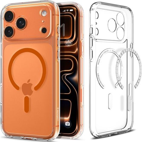 Spigen Ultra Hybrid MagFit Back Cover Transparente/Naranja Apple iPhone 17 Pro Max