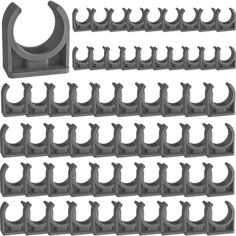 60 pieces Clamps of hose, clamps of tightening, Support in U for hose, for the fastening of hoses stainless steel, hoses in plastic rubber (1/5)