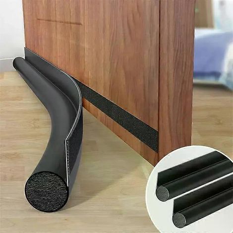 Joint de porte avec joint en cuir multifonctionnel anti-insectes, joint de porte simple face pour porte de chambre. (1/4)