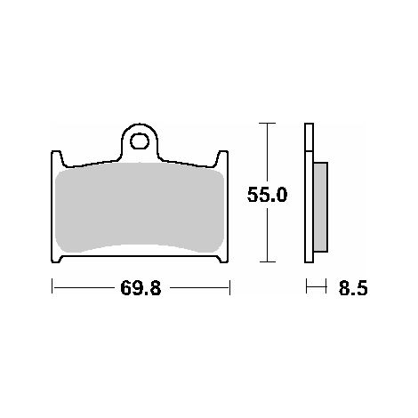Pastillas de freno SBS KH145 / KH236 STREET STANDART, cerámica negra