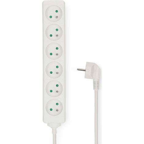 Nedis Esoc630f1wt multiprise blanche 6 prises 3m (1/3)