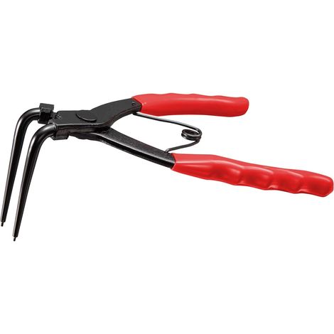 Alicates para anillos de retención de alta resistencia, alicates para anillos de retención internos con clip en C, 90 grados para camiones, motocicletas y automóviles, color rojo. (1/4)