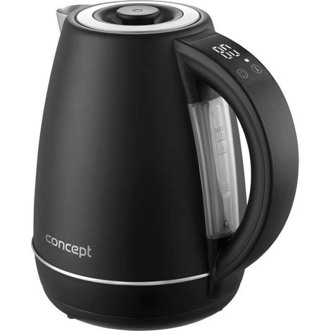 Concept - Hervidor eléctrico, volumen 1,7 l, con control de temperatura, 2200 W, negro rk3355 (1/5)