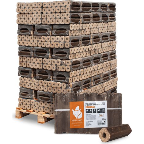 Heizfuxx PiniKay Octagon Holzbriketts Hartholz 10kg x 96 Gebinde (1/5)