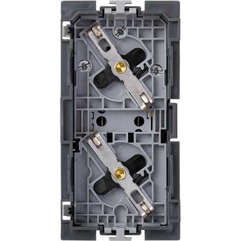 Schuko Doppelbasis durch Schnitt ohne Abdeckung SIMON 50002432-039