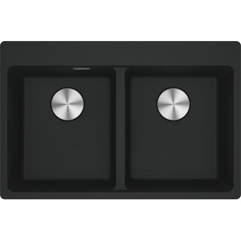 Évier à encastrer Franke Maris MRG 620-34-34 Noir mat 2 cuves