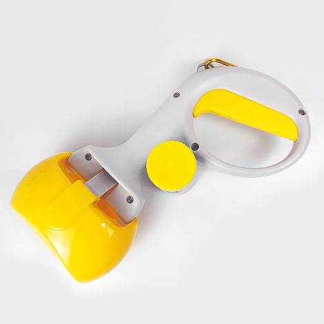 Nettoyeur pour animaux de compagnie sac de selles pelle collecteur de selles pour animaux de compagnie clip de selles nettoyeur collecteur cuillère tabouret avec poignée clip jaune