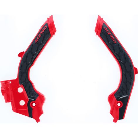 Protections de cadre ACERBIS X-GRIP pour Husqvarna FC/TC '19-'22, FE/TE '20-'23, Gas Gas EC/EC-F/MC/MC-F '21-'23, coloris rouge/noir