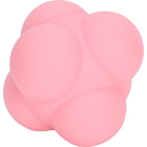 Balle de réaction rebondissante en silicone, balle d'entraînement portable pour la coordination œil-main et la vitesse des réflexes (fraise) (1/5)