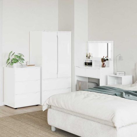 vidaXL Armadio Bianco Lucido 60 x 48 x 81 cm Legno multistrato (1/5)