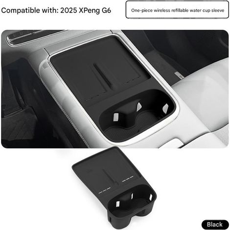 Tapis Antidérapant en Silicone pour Chargeur Sans Fil Central XPeng G6 2025-2026 – Accessoire Intérieur de Protection Console Centrale 1 Pièce, Noir (1/4)