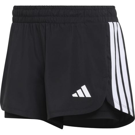 Pantalones cortos de entrenamiento adidas PACER 2 en 1 para mujer, color negro, KD9742, talla M (1/5)