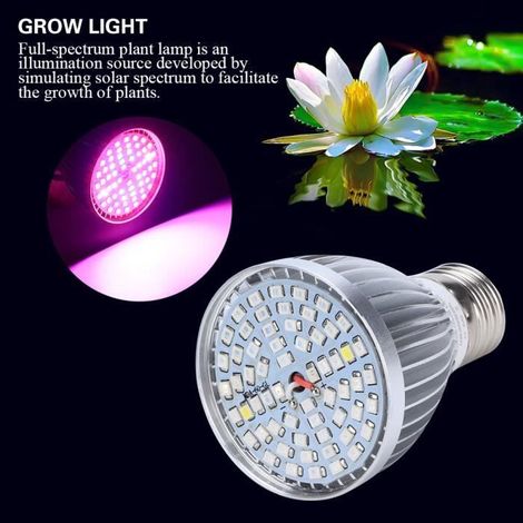 Lampe Led Horticole de Croissance Floraison pour Plante Plein spectre de lumière de l'usine Lampe pour Plante Culture 60W 60LED (1/4)