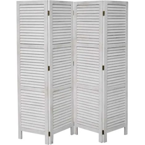 Separè 4 pannelli cm42x170h bianco
