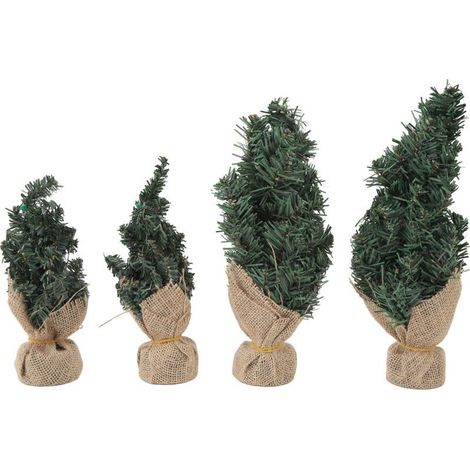 SJLERST Arbre de Noël Réaliste, 4 Pièces pour Expositions Artisanales, Vitrines, Centres de Villégiature (1/5)
