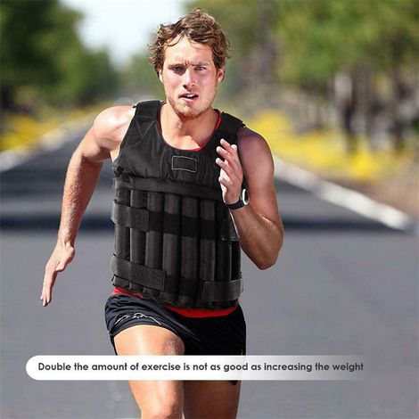 1 Gilet lesté, poches multiples ajustables, tissu Oxford 1680D, épaulettes rembourrées, pour course musculation fitness(Troisième trimestre : septembre) (1/5)