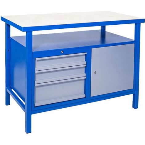 Etabli P 1200 SLT - 1200 x 600 mm - 1 porte - 3 tiroirs