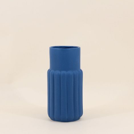 Vase design bleu , H20cm
