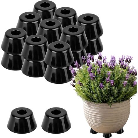 20 Pieds de Pots de Fleurs en Caoutchouc, Cales de Réhausse pour Jardinière (1/5)